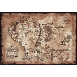 Image of Lord Of The Ring - Map Maxi Poster