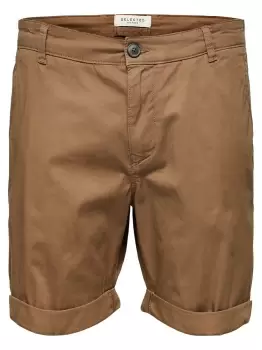 Image of SELECTED Slhparis Regular Fit - Shorts Men Brown