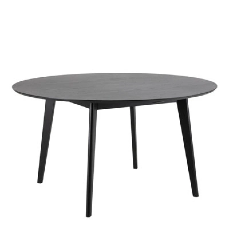 Image of Furniture To Go Roxby Round Dining Table In Black 140X76Cm