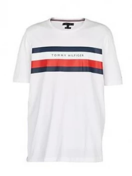 Image of Tommy Hilfiger Stripe T-s, White, Size 3XL, Men