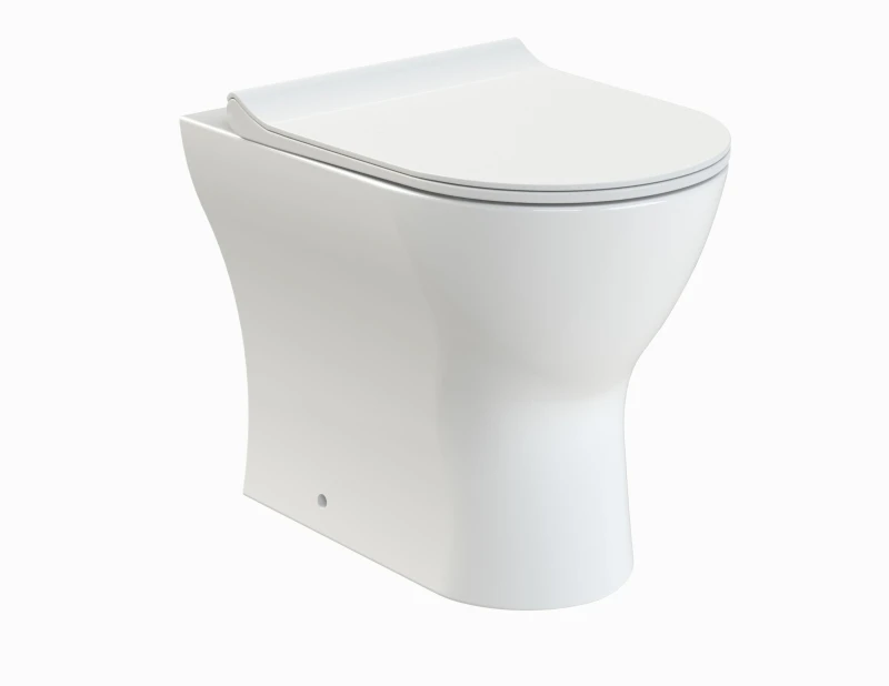 Image of Balterley Rimless Back to Wall Toilet Pan & Soft Close Sandwich Seat White