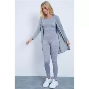 Image of I Saw It First Grey Melange Cardigan - Grey