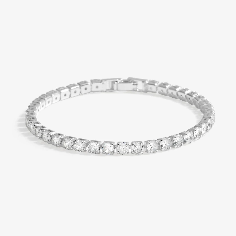 Image of Jon Richard Silver Plated And Crystal Tennis Bracelet Jewellery Sets One Size Silver 72205011000