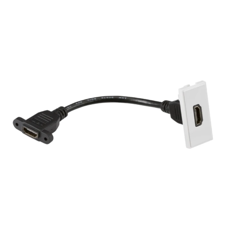 Image of KnightsBridge HDMI outlet module 25 x 50mm - white NETHDMIWH
