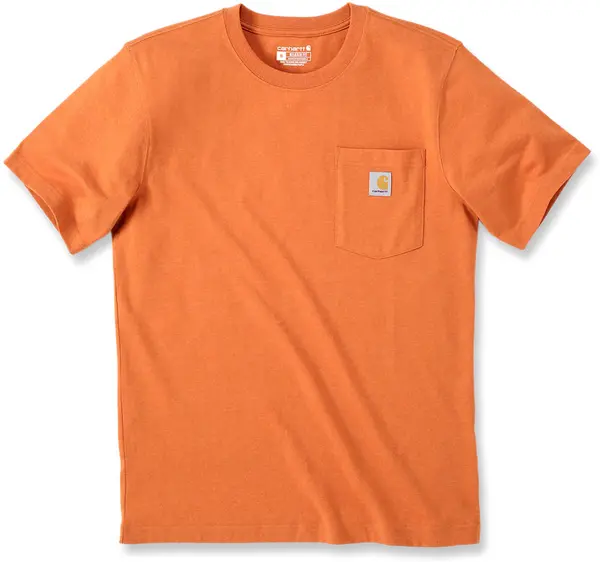 Image of Carhartt Relaxed Fit Heavyweight K87 Pocket T-Shirt, orange, Size M