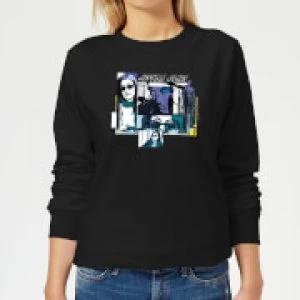 Image of Marvel Knights Jessica Jones Comic Panels Womens Sweatshirt - Black - M