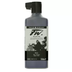 Image of Daler-Rowney FW Artists Acrylic Ink 180ml Black India