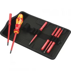 Image of Wera 7 Piece Kraftform Kompakt 60I/68I VDE Insulated Interchangeable Screwdriver Set