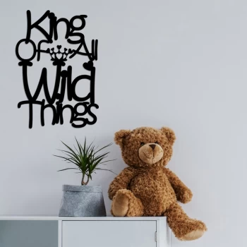 Image of King - Black Decorative Wooden Wall Accessory