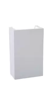 Image of Gallery LED 2 Light Square Plaster Indoor Wall Light White