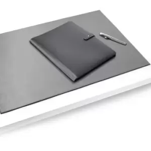 Image of Durable Desk Mat 650 x 450mm Leather, Pack of 1 Grey