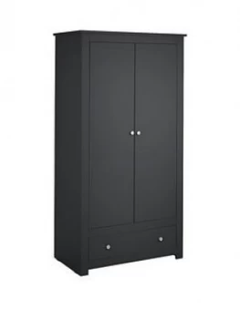 Image of Julian Bowen Radley 2 Door Combination Wardrobe - Anthracite