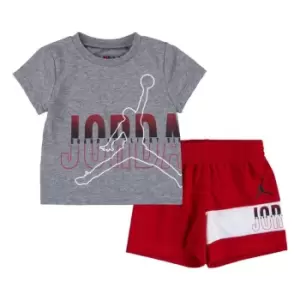 Image of Air Jordan JM Shorts and T Shirt Set Baby Boys - Red