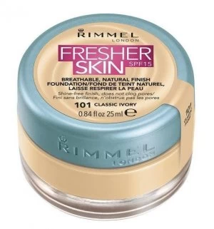 Image of Rimmel Fresher Skin SPF15 101 Classic Ivory 25ml Pot