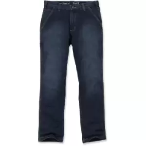 Image of Carhartt Mens Rugged Flex Relaxed Fit Dungaree Denim Jeans Waist 34' (86cm), Inside Leg 32' (81cm)