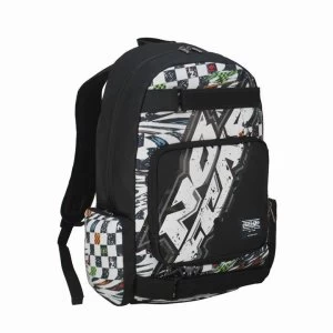 Image of No Fear Logo Skate Backpack - Black/Checker