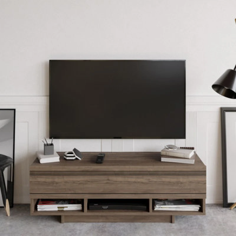 Image of Decorotika Celestia TV Stand TV Unit for Tv's up to 47" Walnut