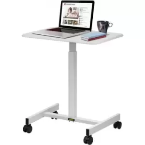 Image of VEVOR Mobile Laptop Desk, 76cm to 110 cm, Height Adjustable Rolling Laptop Desk w/ Gas Spring Riser, Swivel Casters and Hook, Home Office Computer Tab