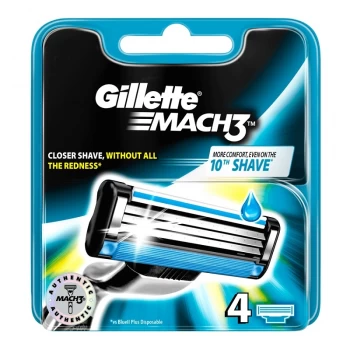 Image of Gillette Mach3 Blades 4 Pack