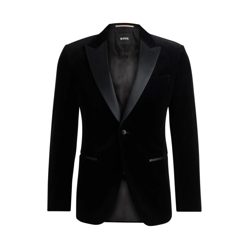Image of Boss Mens HBB Hutson Tuxedo Jacket Black 001 male 36 R