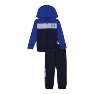Image of Under Armour Hooded Zip Tracksuit Set Baby Boys - Blue