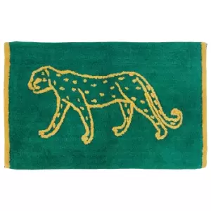 Image of Leopard Bath Mat Teal