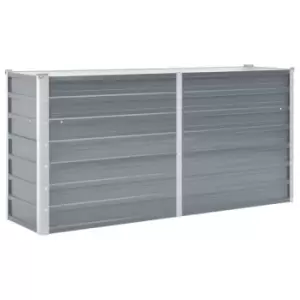 Image of Vidaxl Garden Raised Bed Galvanised Steel 160x40x77cm Grey