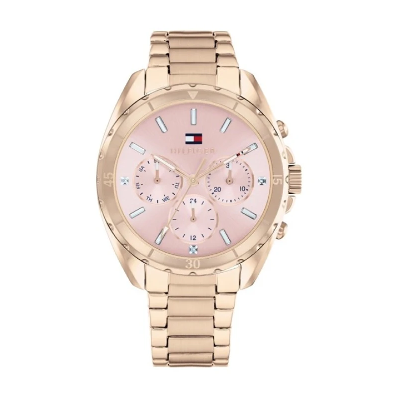 Image of Tommy Hilfiger 1782784 Rose Tone Chronograph Bracelet Watch - W95379