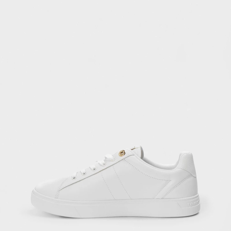Image of Tommy Hilfiger Womens Elevated Court Trainers White female 4 (37)
