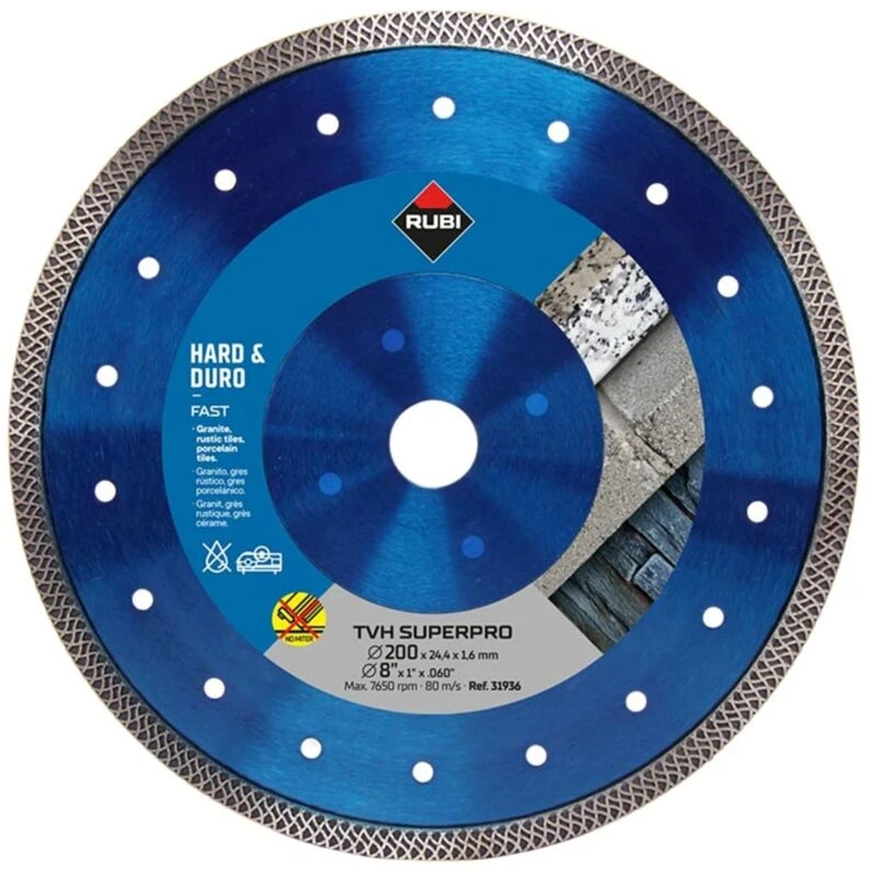 Image of Rubi Rubi - 31936 TVH200 superpro Diamond Blade 200mm RUB31936 31936