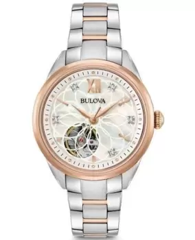 Image of Bulova Classic Mother of Pearl Diamond Dial Stainless Steel Womens Watch 98P170 98P170