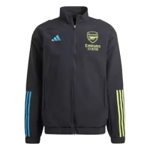 Image of adidas Arsenal Pre Match Jacket 2023 2024 Adults - Black