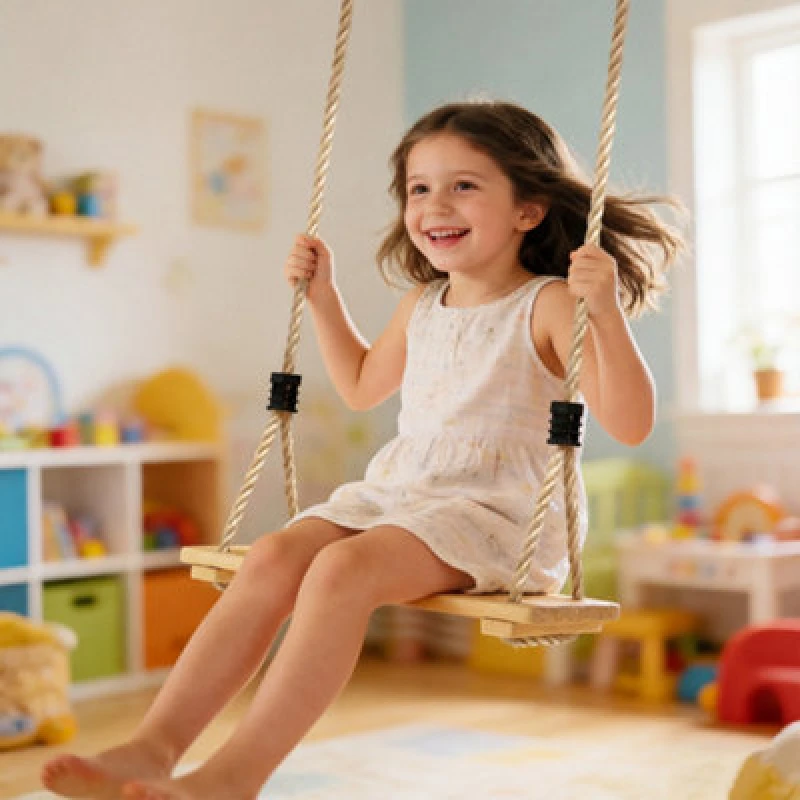 Image of Aiyaplay Swing Seat With Adjustable Wooden Seat For Kids
