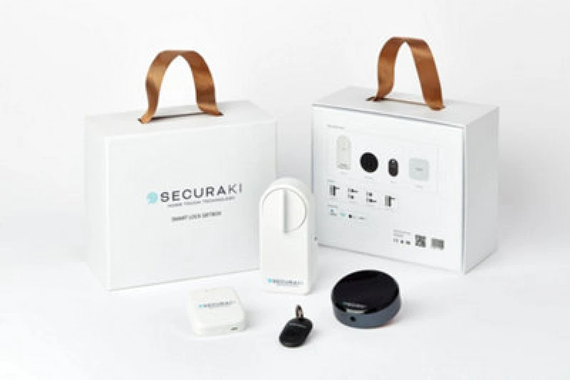 Image of Securaki Smart Lock Bundle, Smart Lock, Digital Keypad, WiFi Bridge And Bluetooth Key Fob