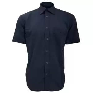Image of Kustom Kit Mens Short Sleeve Business Shirt (19inch) (Dark Navy)