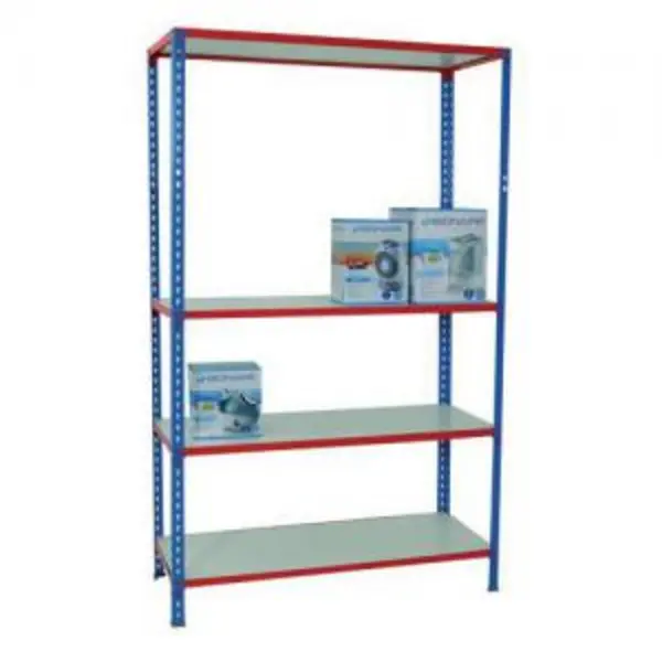 Image of ESE Direct Melamine Faced Boltless Shelving, 175kg UDL per shelf, 4 shelves, 2000H x 1200W x 400D mm 404230 Garage Shelving