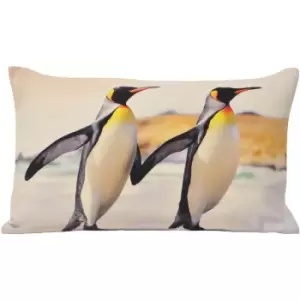 Image of Riva Home Animal Penguins Cushion Cover (35x50cm) (Multi) - Multi