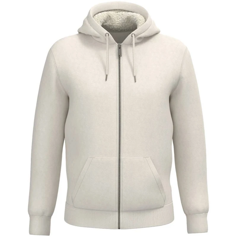 Image of Native Spirit Mens Sherpa Lined Full Zip Jacket in Ivory Size: XS Ivory Male XS