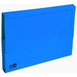 Image of Exacompta CleanSafe Document Wallets Foolscap Blue PK5