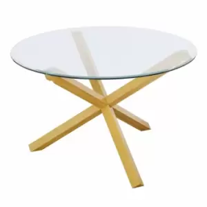 Image of LPD Oporto Dining Table Oak With Glass Top