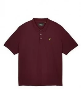 Image of Lyle & Scott Big and Tall Polo Shirt - Burgundy