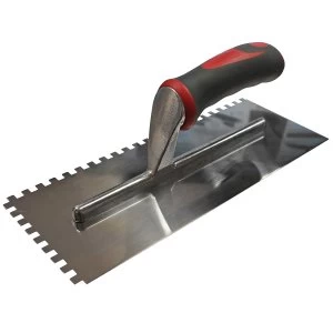 Image of Faithfull Notched Trowel Serrated Edge - 11 x 4.1/2"
