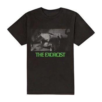 Image of Warner Bros - Exorcist Graphic Logo Unisex Medium T-Shirt - Black