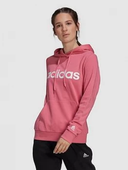 Image of adidas Essentials Linear Hoodie - Rose, Rose, Size XL, Women