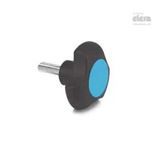 Image of ELESA Lobe knob-VTT.40-C-p-M8x35-C5 Blue