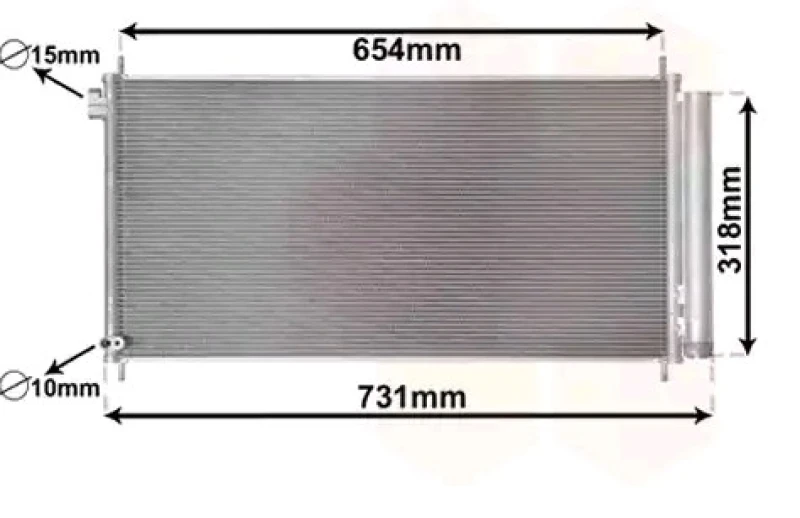 Image of VAN WEZEL 53005718 Condenser with dryer Condenser,air conditioning (448)