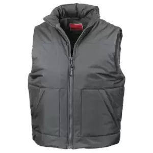 Image of Result Fleece Lined Bodywarmer Water Repellent Windproof Jacket (S) (Dark Grey)
