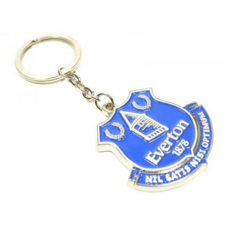 Image of Everton Fc Crest Enamel Keyring Blue/gold (One Size)