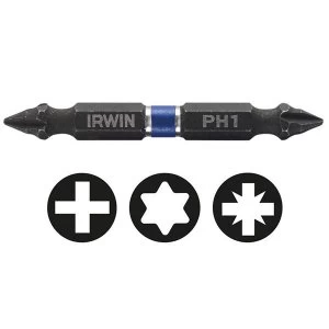 Image of IRWIN Impact Double-Ended Screwdriver Bits Phillips PH2 60mm (Pack 10)