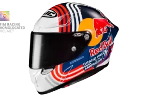 Image of HJC Rpha 1 Red Bull Austin Gp White Blue Mc21Sf M